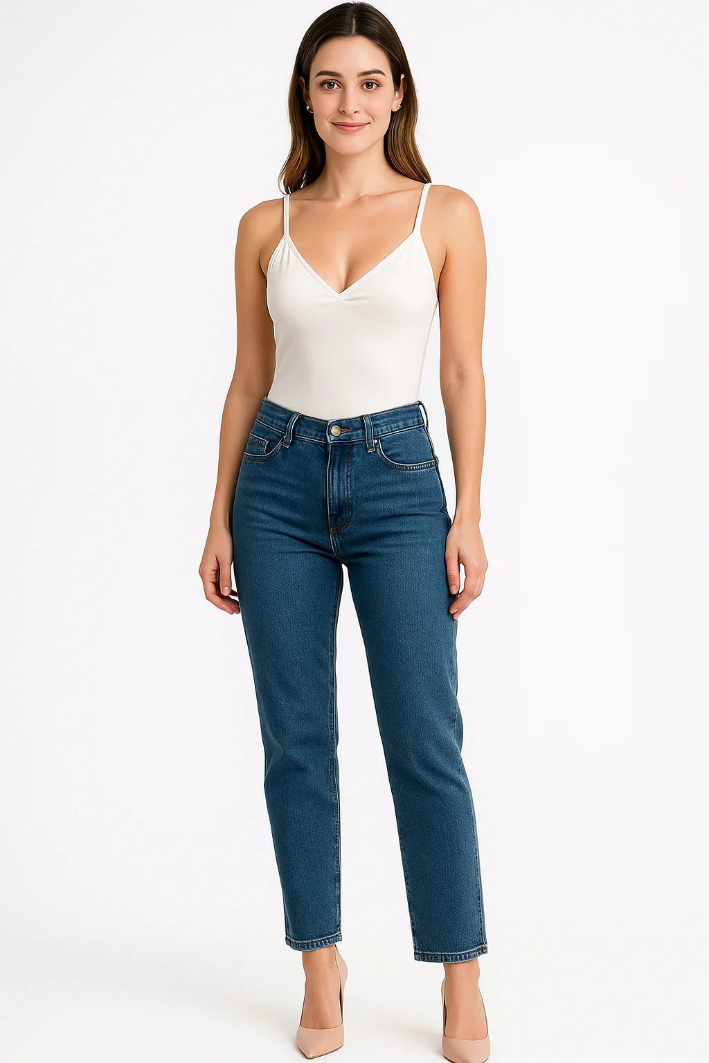 Body K2B Feminino Alça Fina Decote V - Leon Elegance