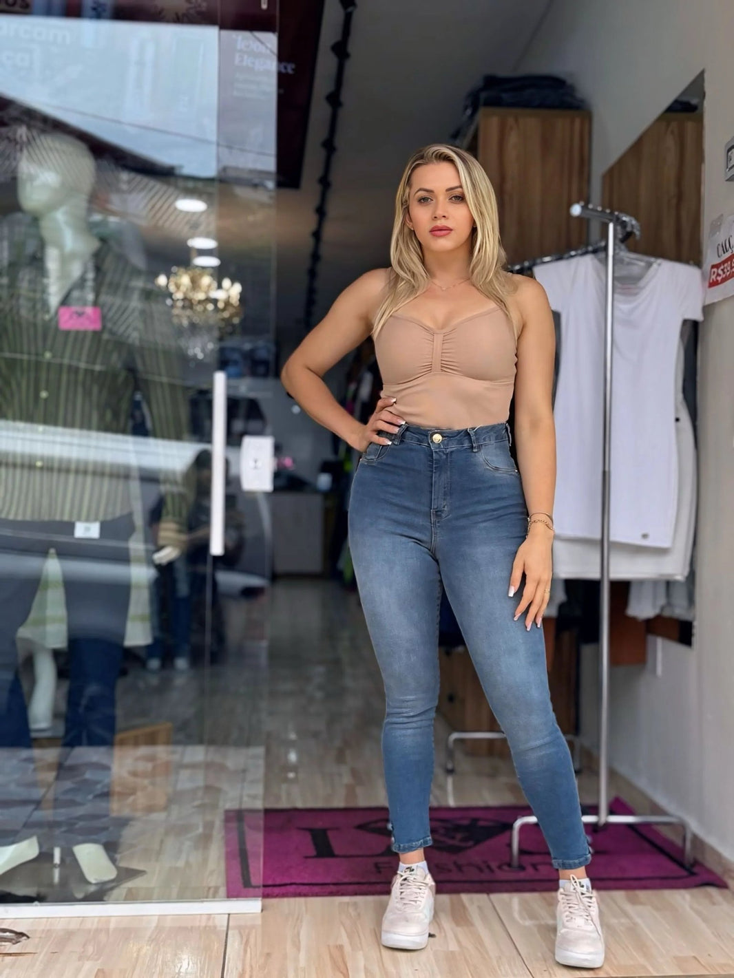 Body K2B Feminino Alça Fina Franzido - Leon Elegance