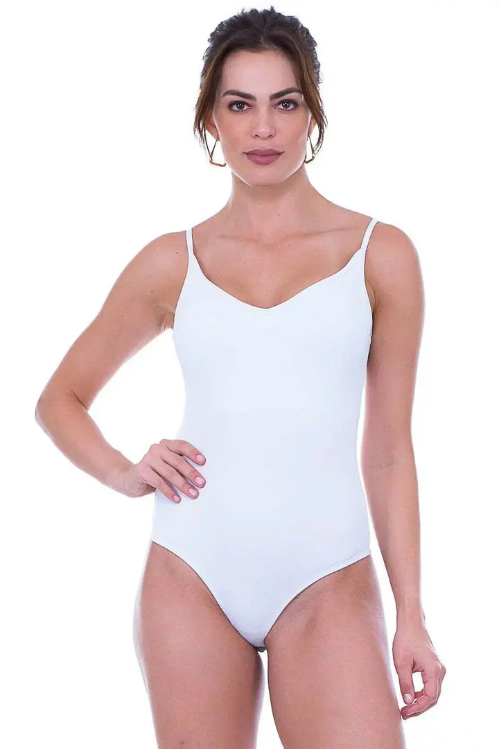 Body Femme Canelado Regulável com Bojo Leon - Leon Elegance