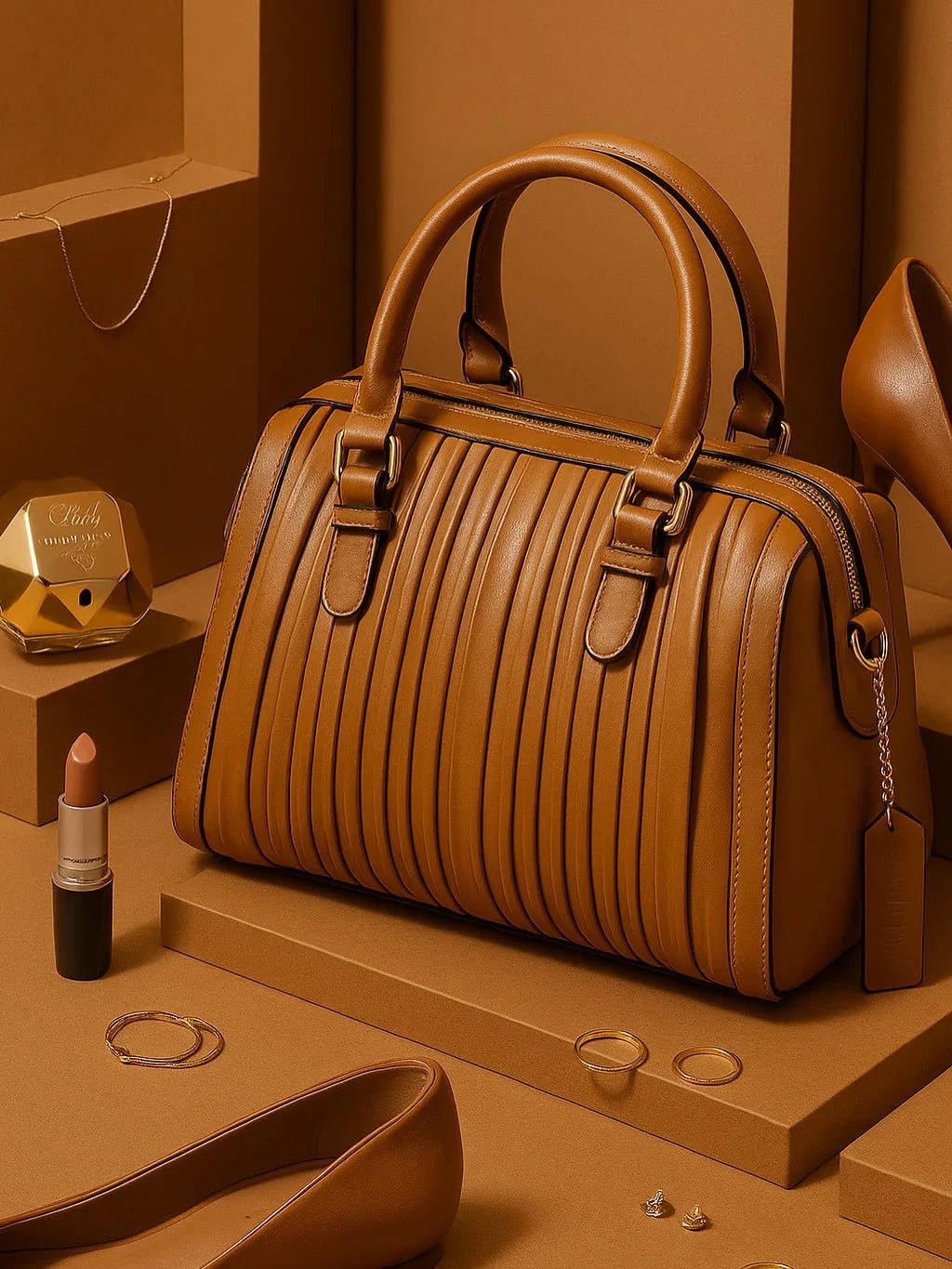 Bolsa Feminina Doctor Bag Caramelo - Leon Elegance