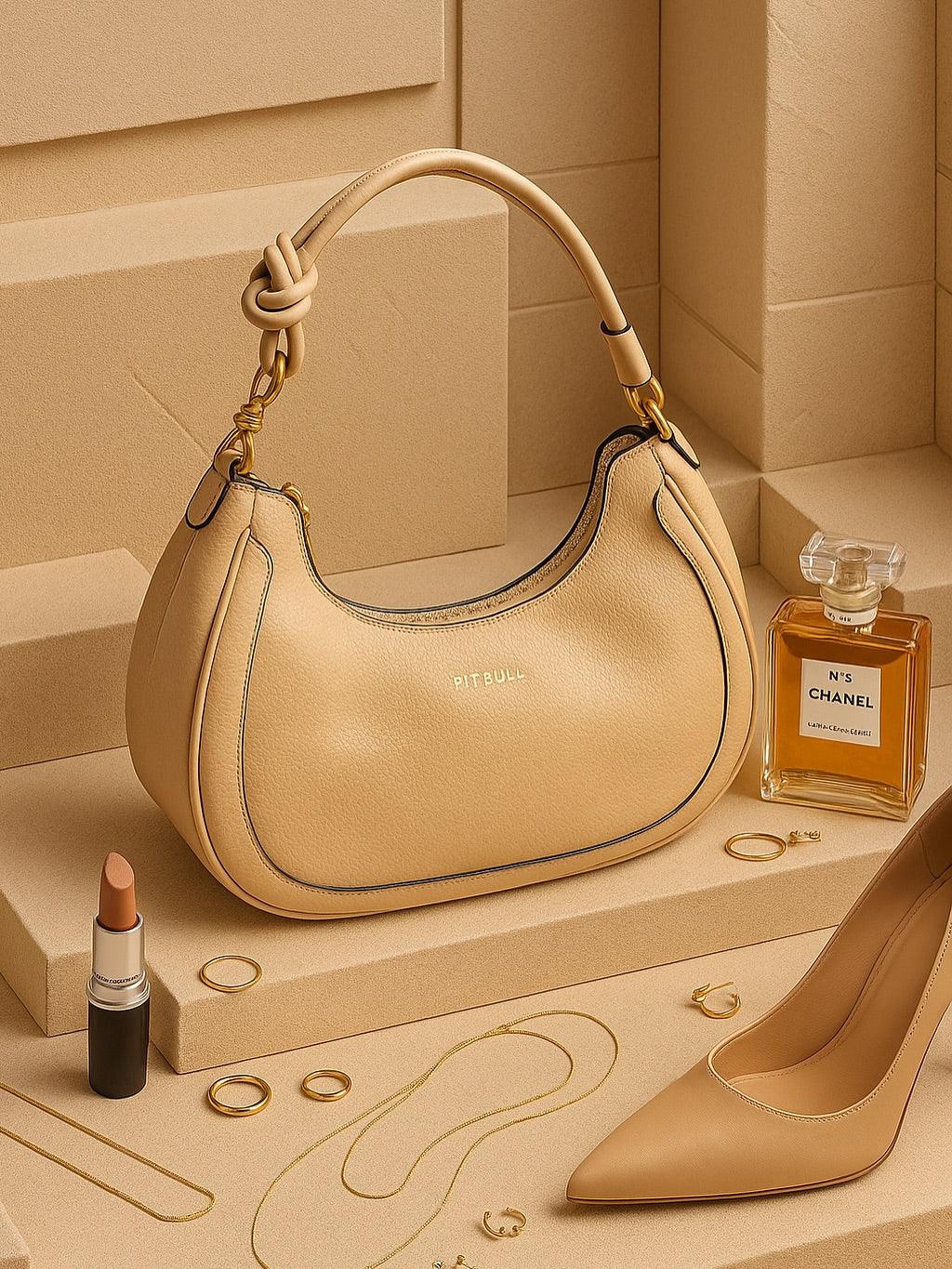 Bolsa Feminina Estruturada Rosa Alça Nó - Leon Elegance