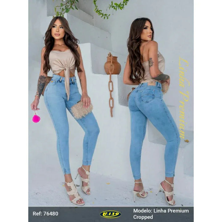 Calça Jeans Cropped Premium Leon