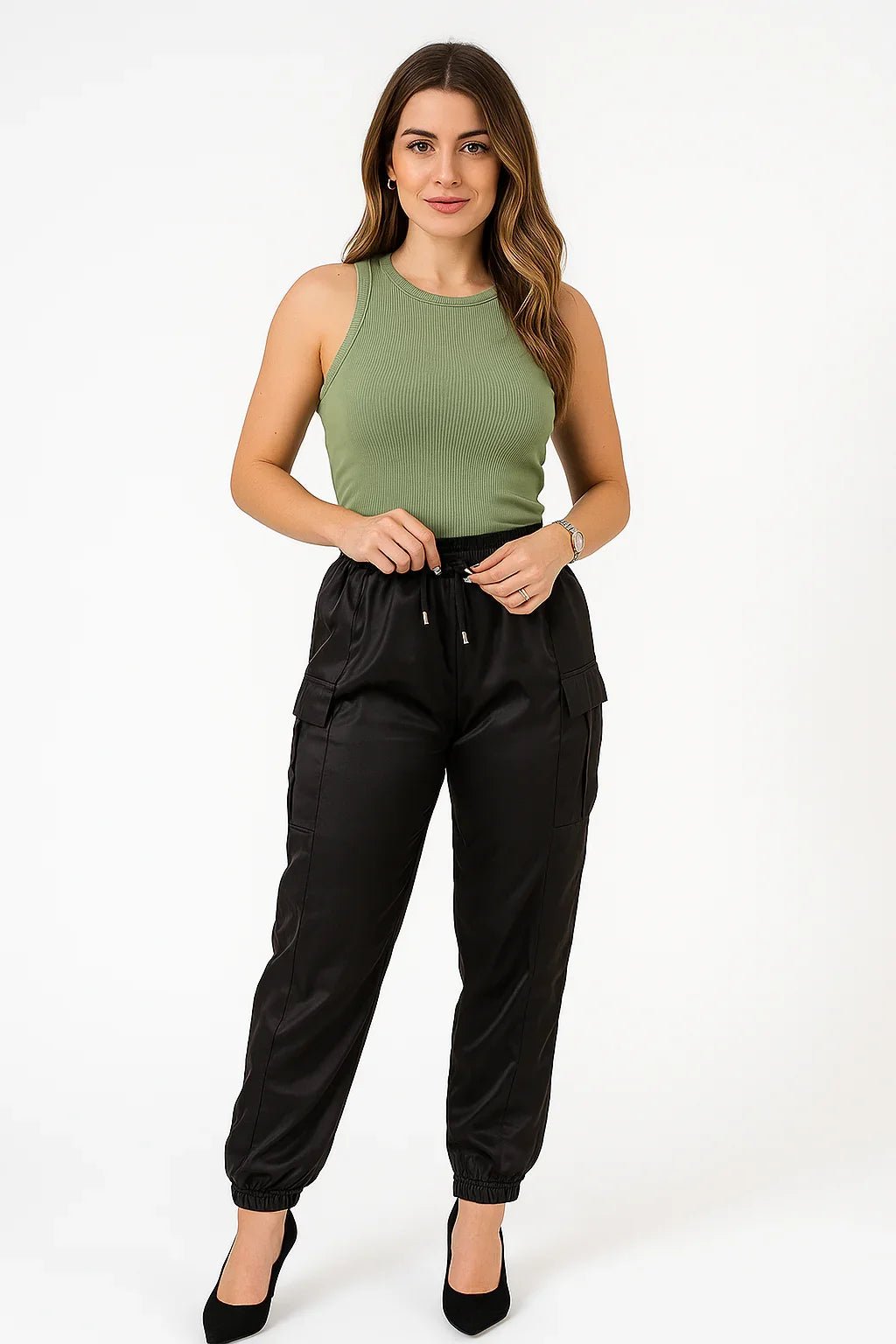 Calça Cargo Feminina com Bolsos Leon Elegance - Leon Elegance