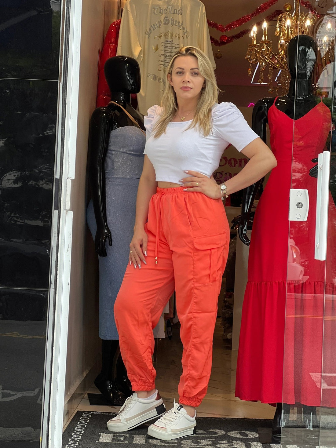 Calça Cargo Feminina Com Punho Leon - Leon Elegance