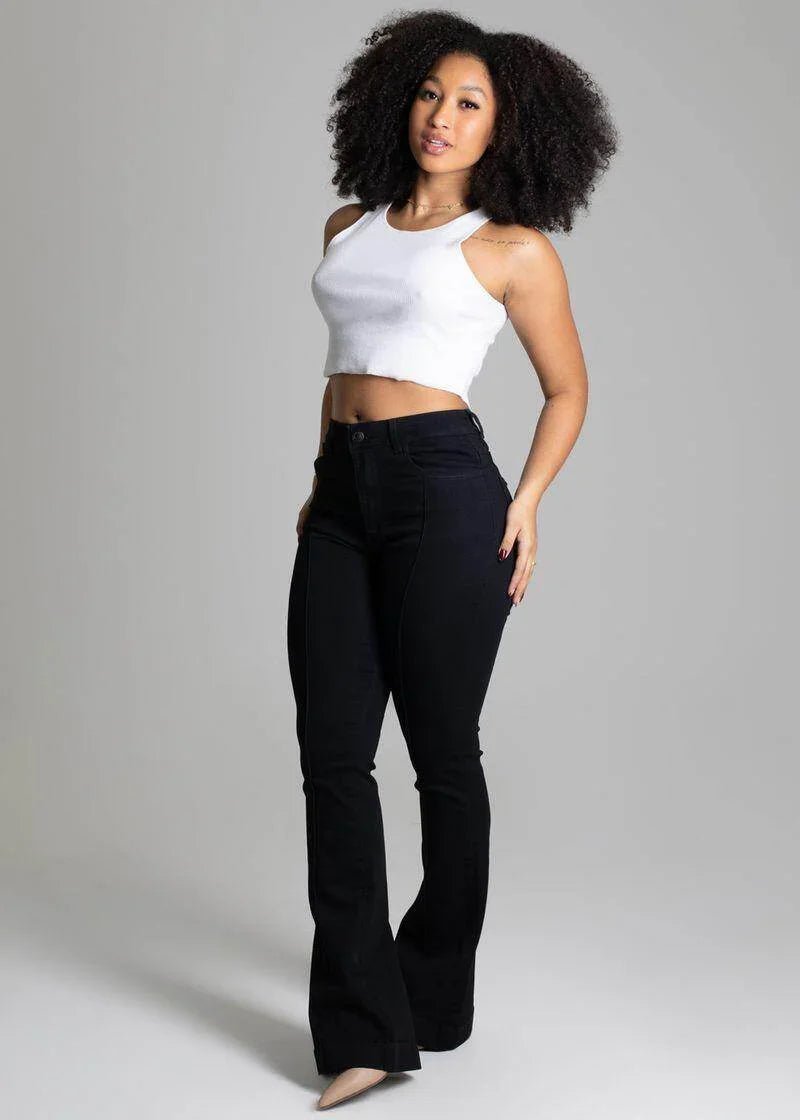 Calça de Sarja Flare Luxe Leon - Leon Elegance