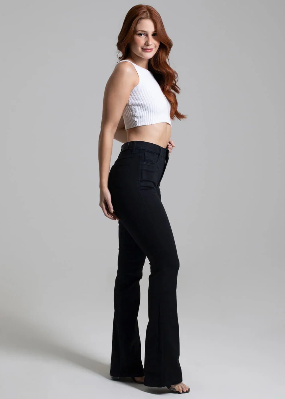 Calça de Sarja Flare Luxe Leon - Leon Elegance