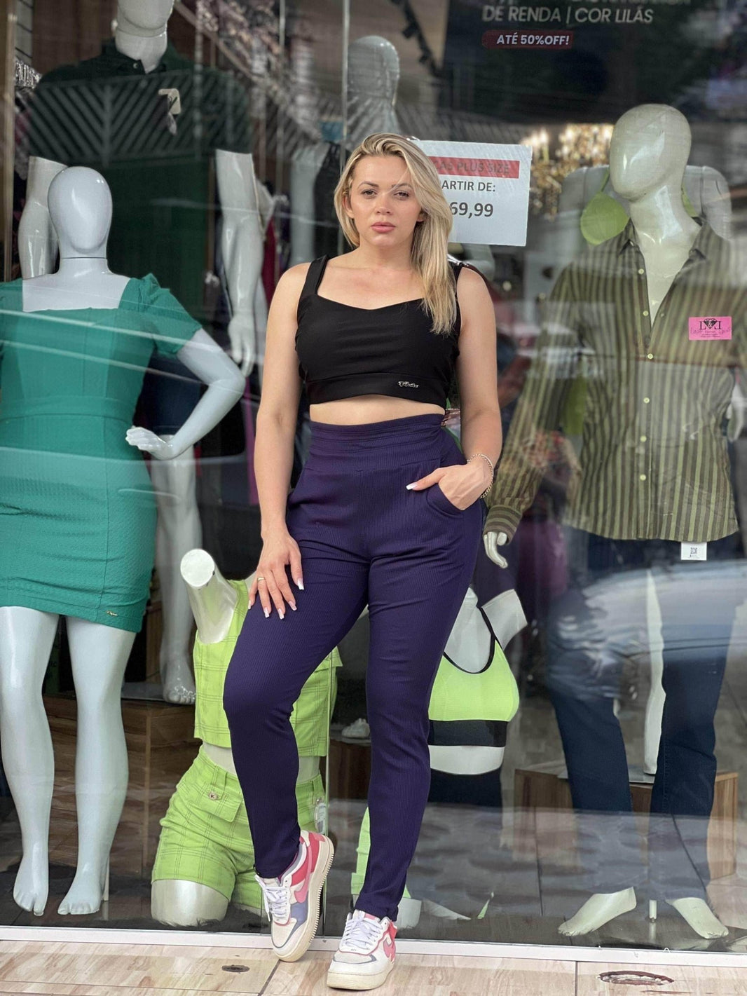 Calça Femme Cós Longo Fidelma Leon - Leon Elegance