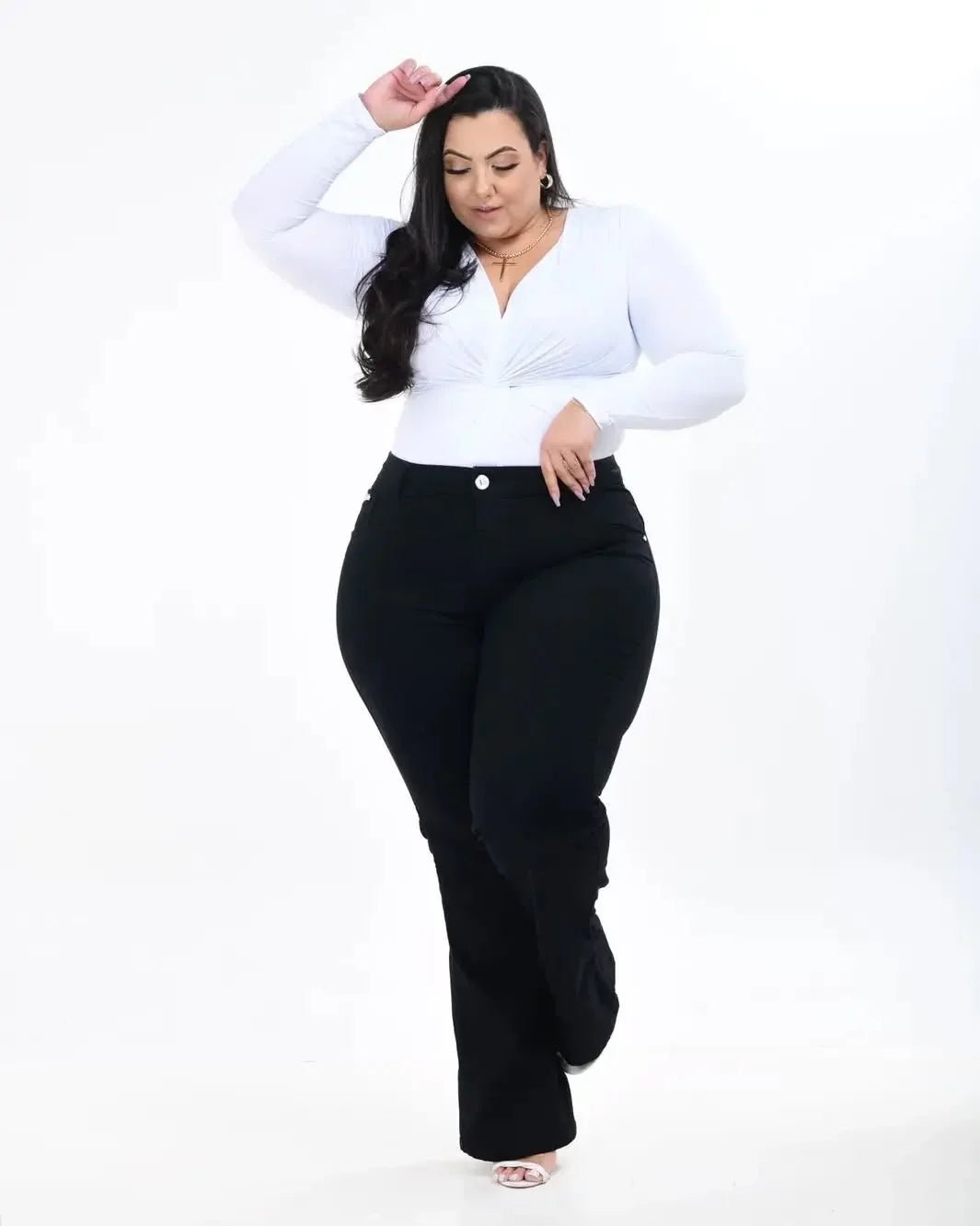 Calça Flare Plus Size - Leon Elegance