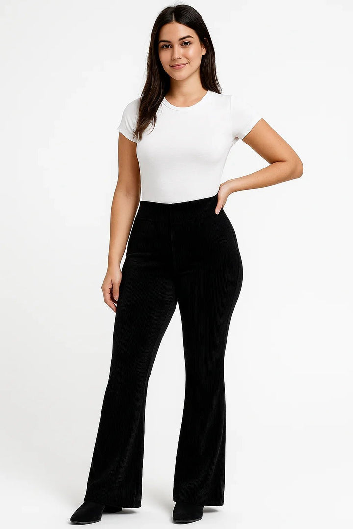 Calça Flare Rib Comfort K2B Feminina - Leon Elegance