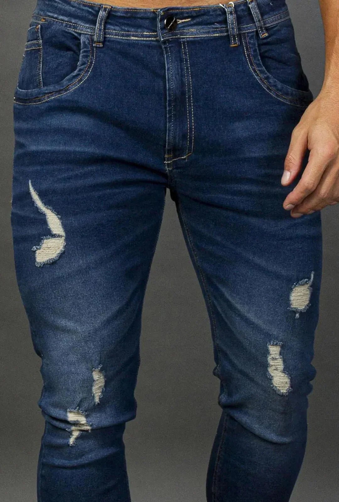 Calça Jeans Destroyed Super Blue Leon - Leon Elegance