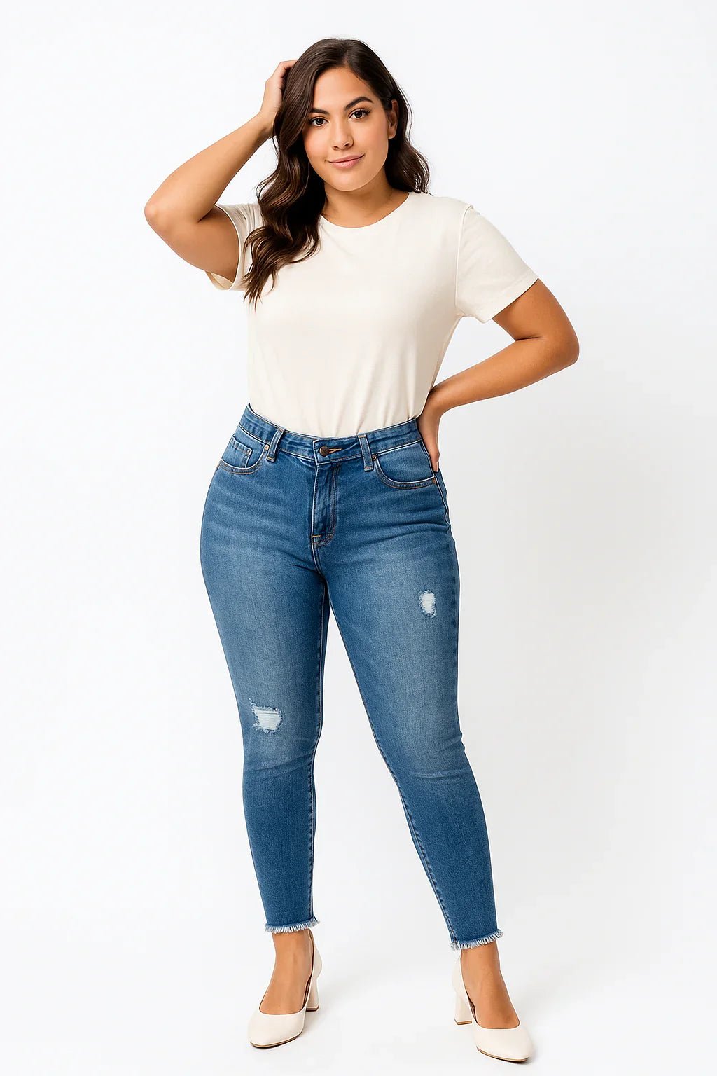 Calça Jeans Feminina Anne’s Skinny Medium sawary - Leon Elegance