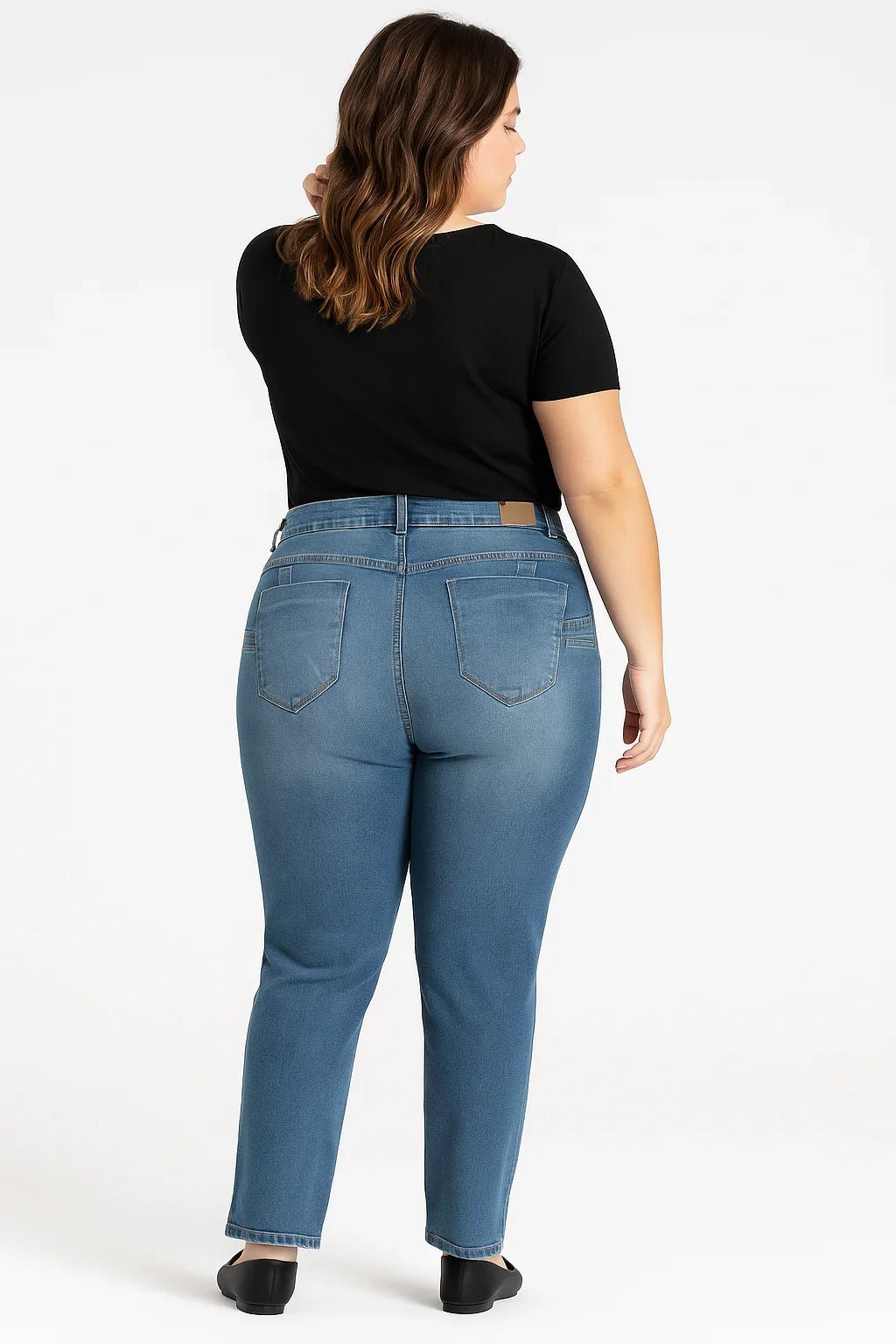 Calça Jeans Feminina Plus Size Azul. sawary - Leon Elegance