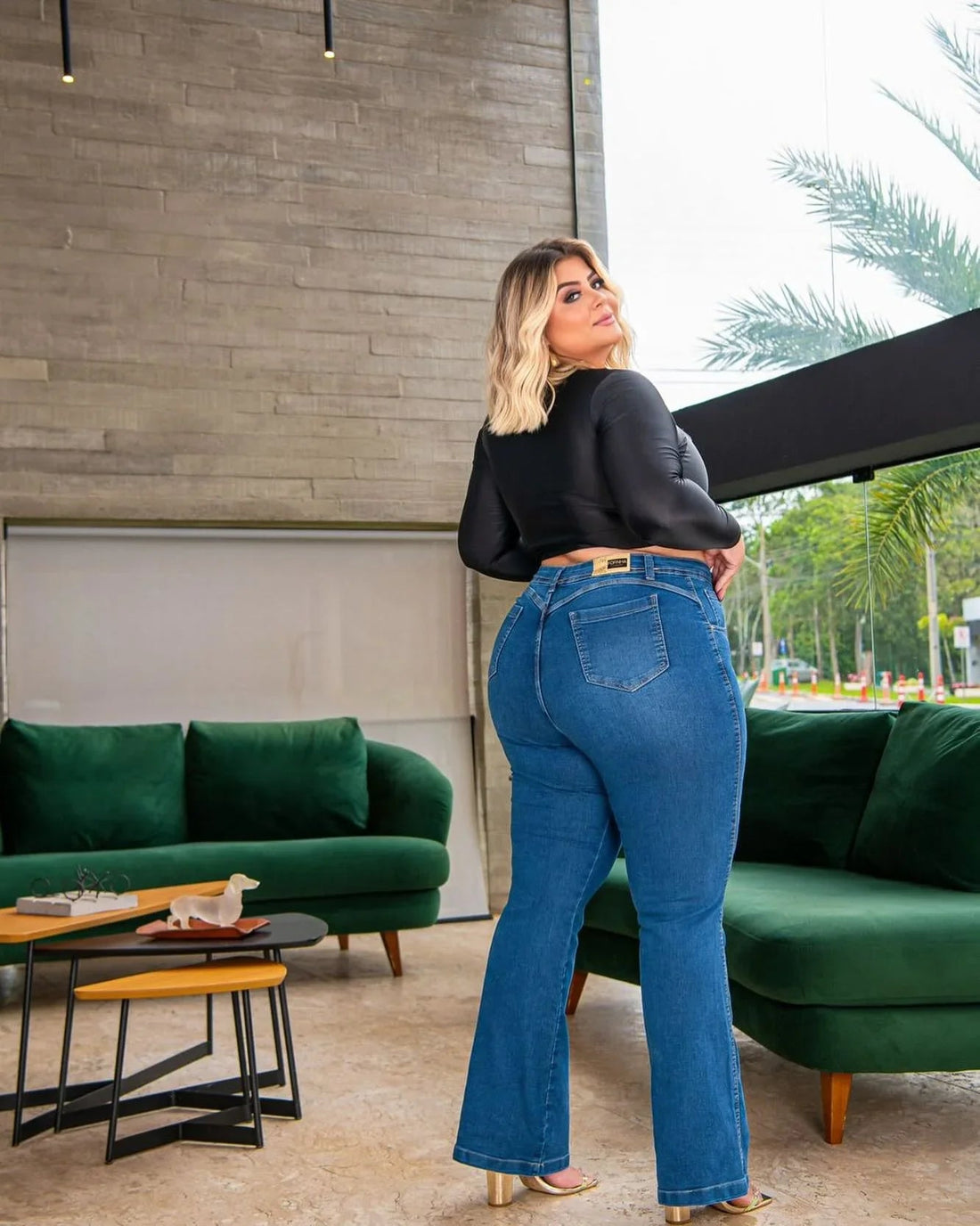 Calça Jeans Feminina Plus Size Fofinha Reta - Leon Elegance