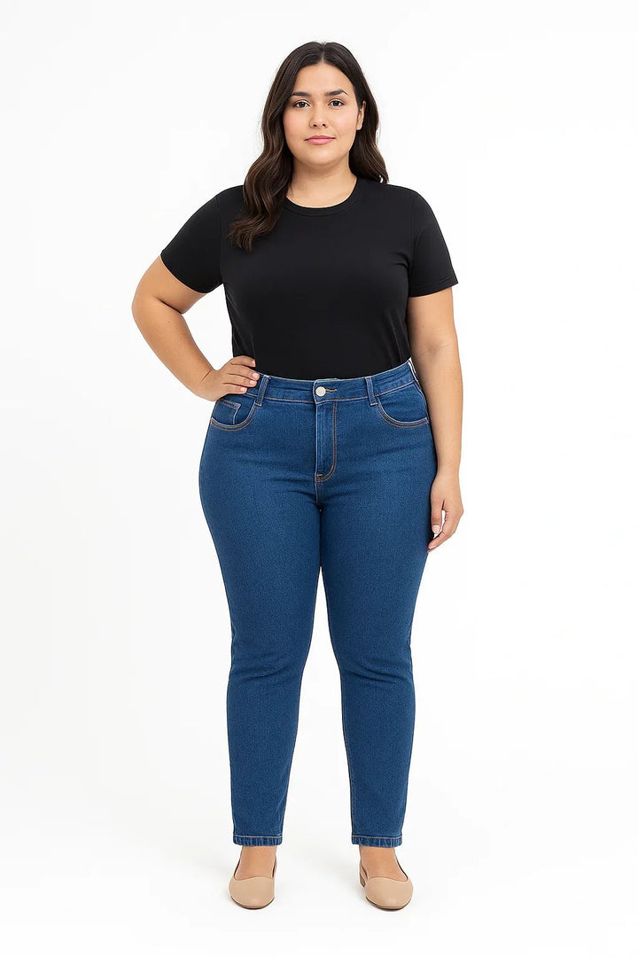 Calça Jeans Feminina Plus Size sawary - Leon Elegance