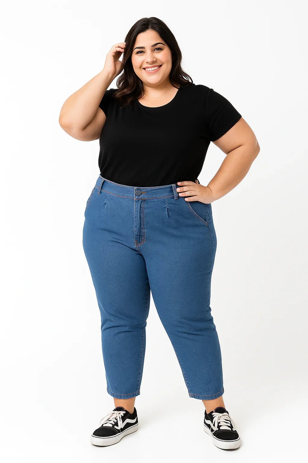 Calça Jeans Feminina Plus Size Sawary - Leon Elegance