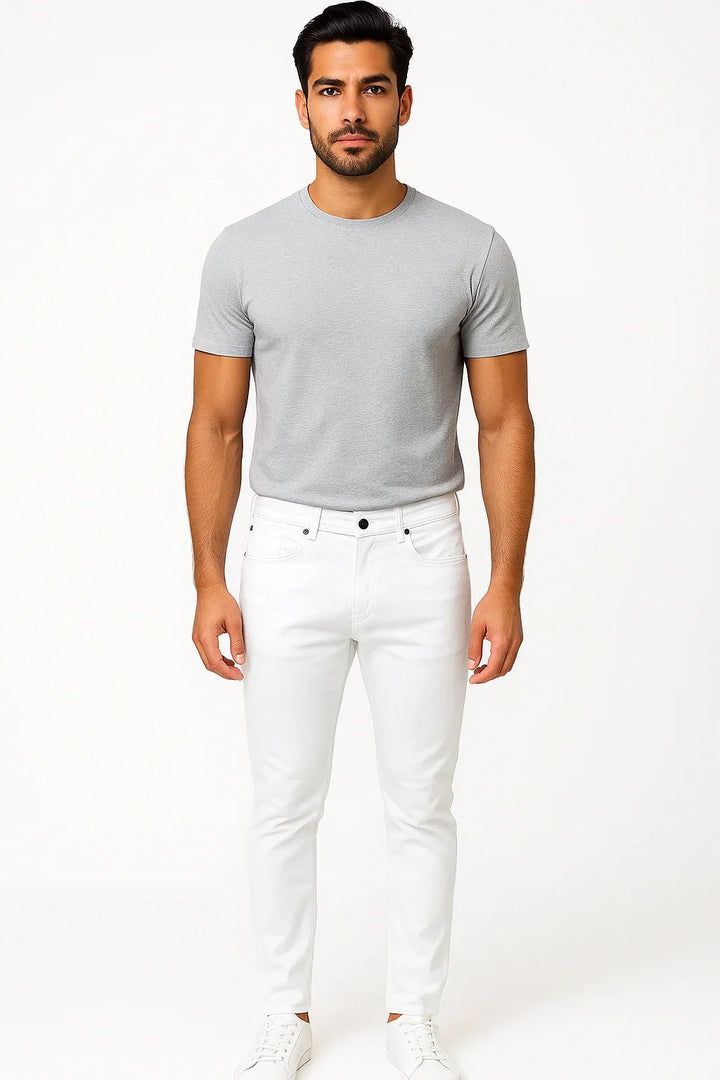 Calça Jeans masculina Branca - Leon Elegance