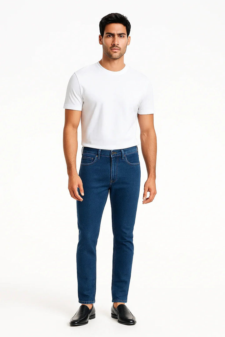 Calça Jeans masculina Tradicional Azul - Leon Elegance