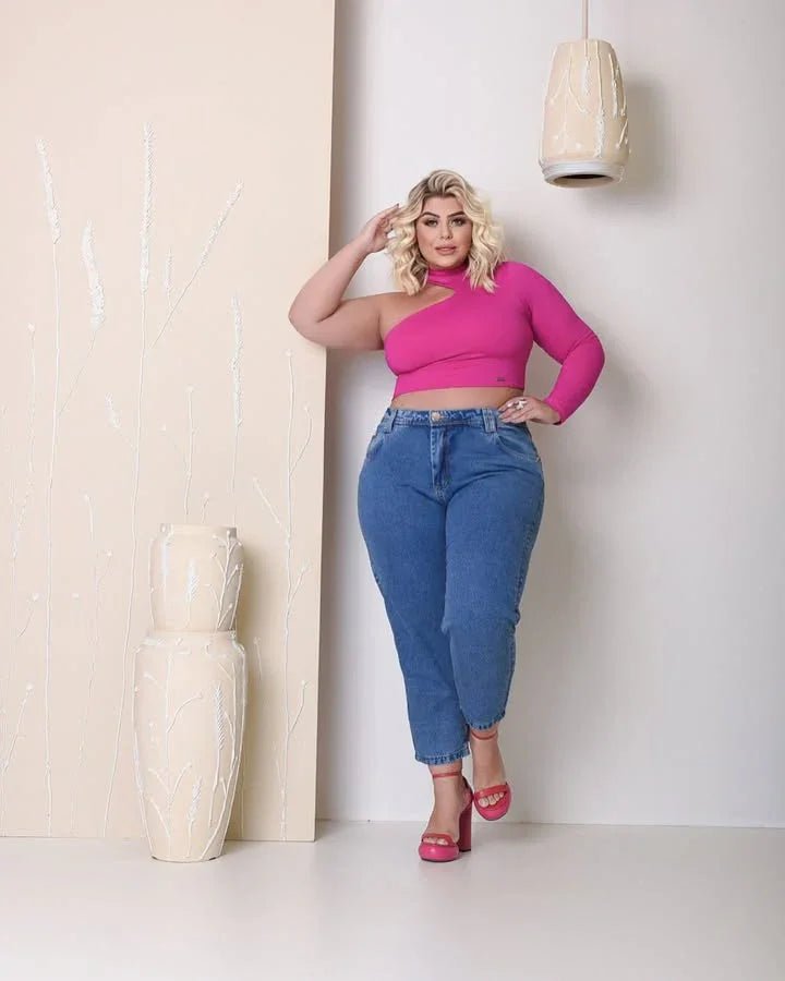 Calça Jeans Mom Mood Plus Leon - Leon Elegance