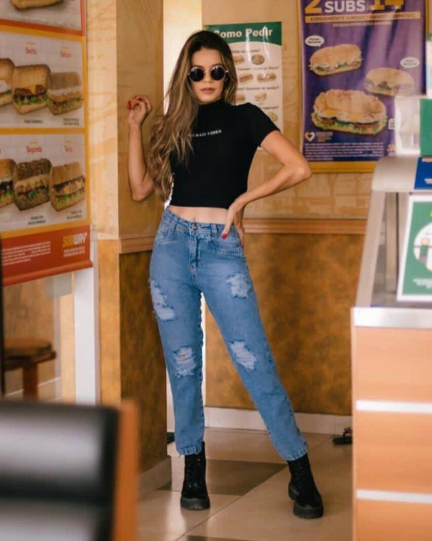 Calça Jeans Mom Puido Leon - Leon Elegance