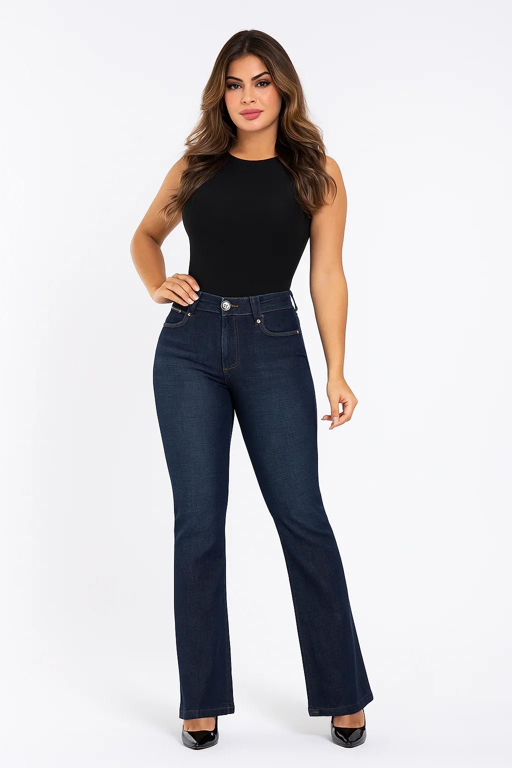 Calça Jeans Reta Feminina Empório Pit Bull Azul - Leon Elegance