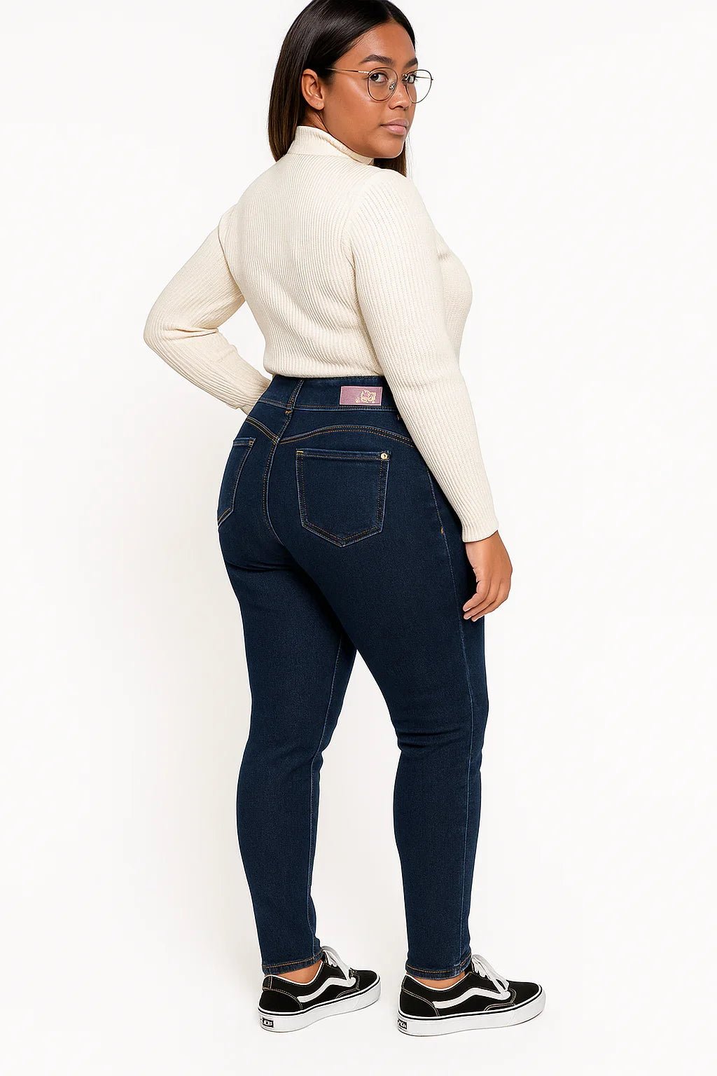 Calça Jeans Skinny Cintura Super Alta RI19 - Leon Elegance