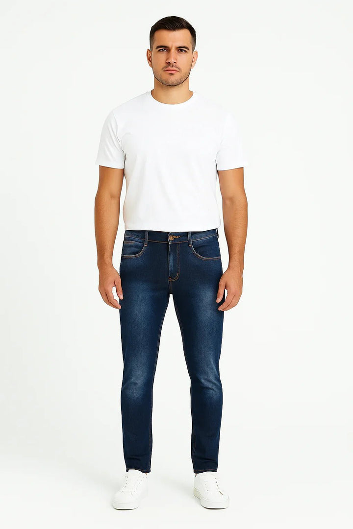 Calça Jeans Skinny Masculina Azul Escuro - Leon Elegance