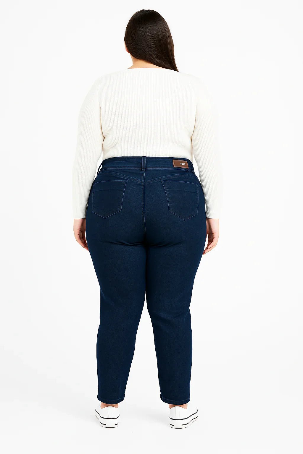 Calça Jeans Skinny Plus Size Azul Escuro - Leon Elegance