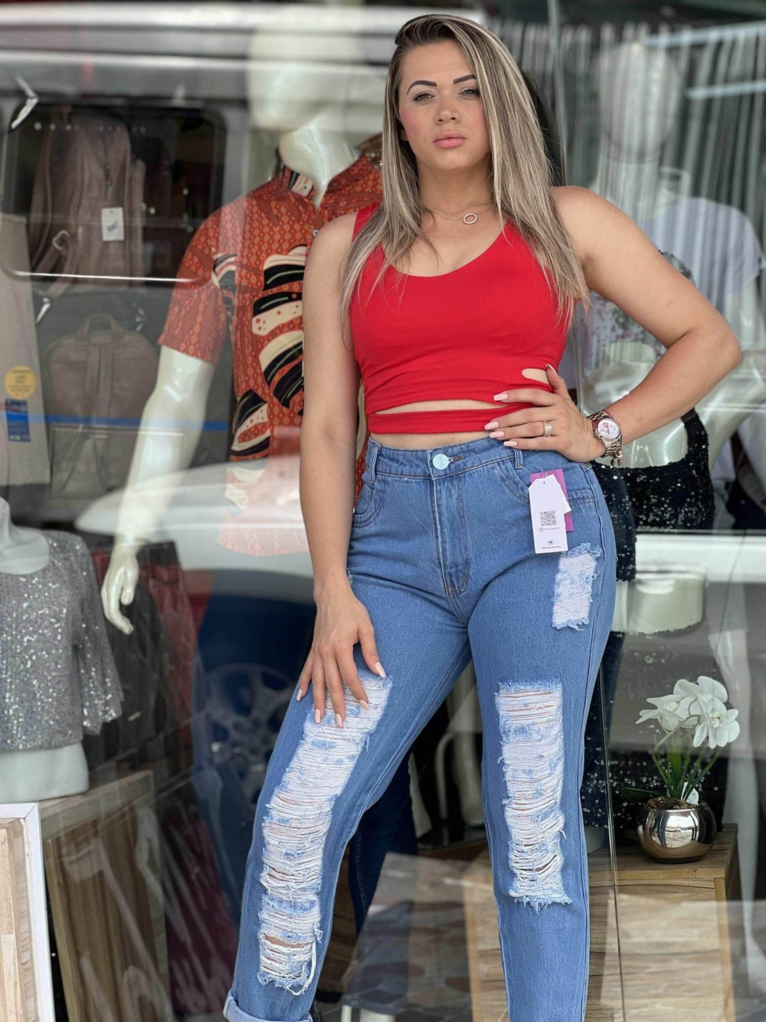 Calça Jeans unMom Destroyed Leon - Leon Elegance