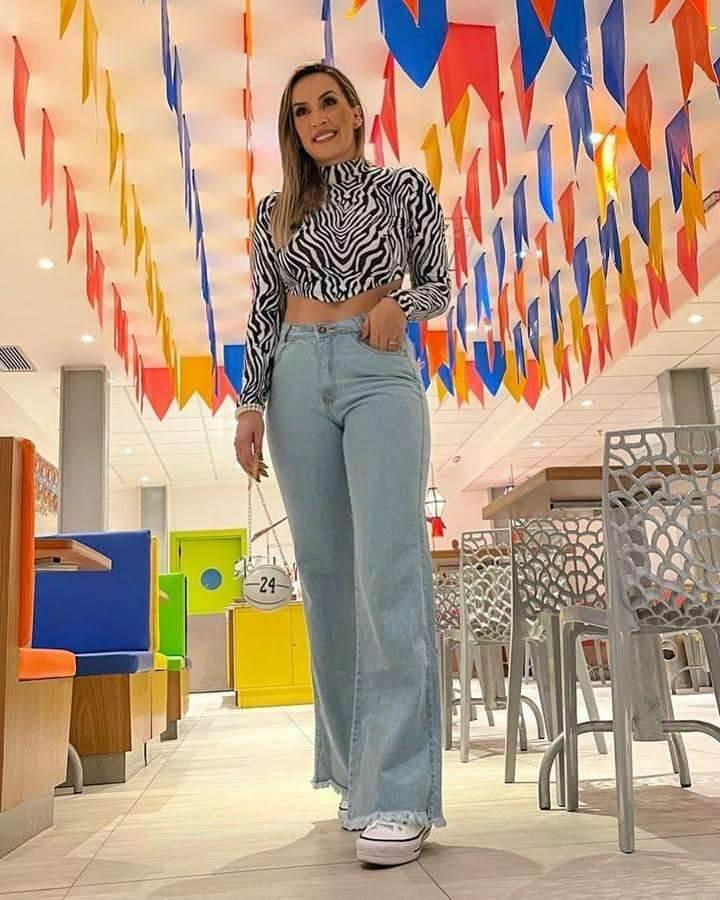 Calça Jeans Wide Leg Desfios Leon - Leon Elegance