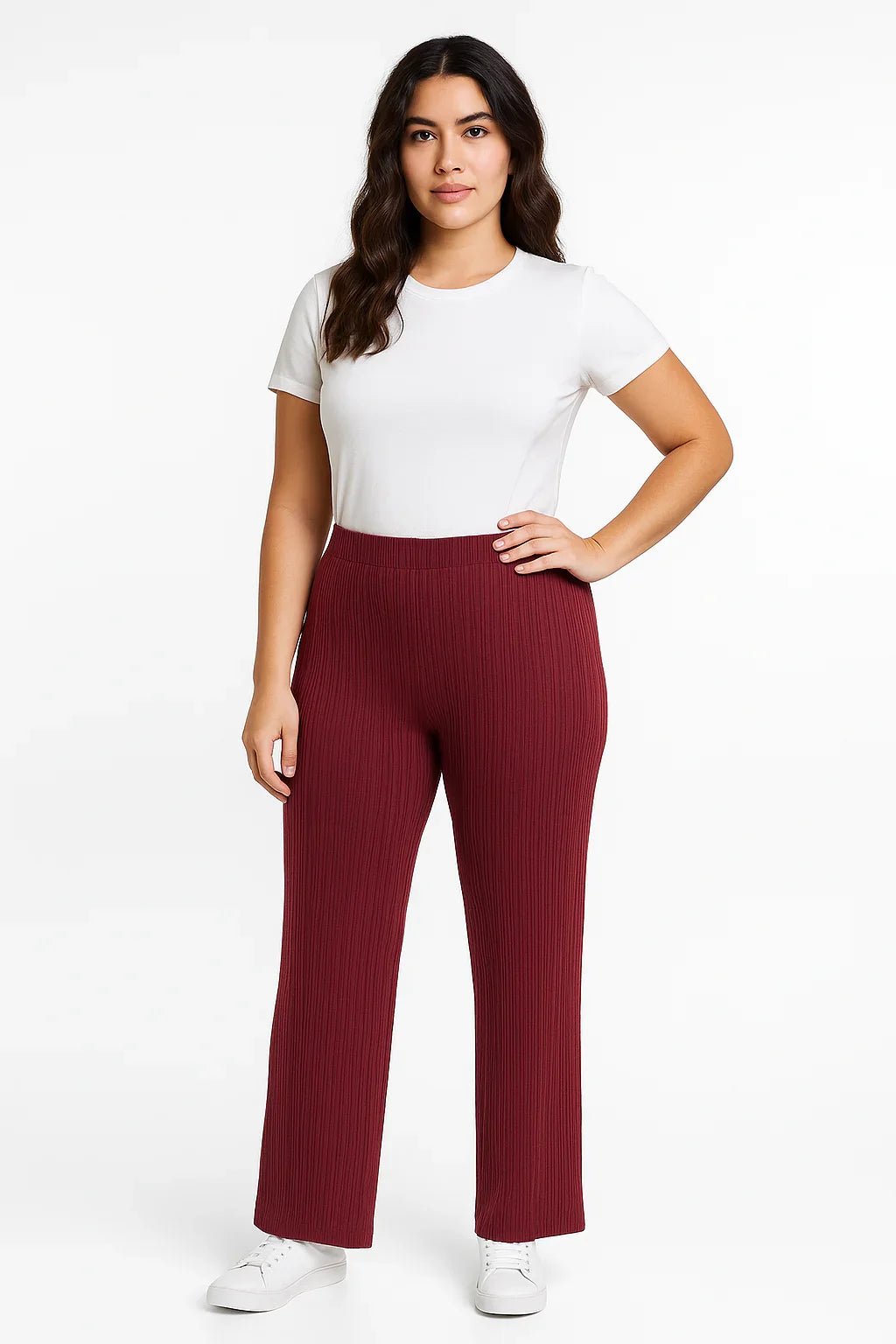 Calça Klepton Feminina Canelada Vinho Confort Fit - Leon Elegance