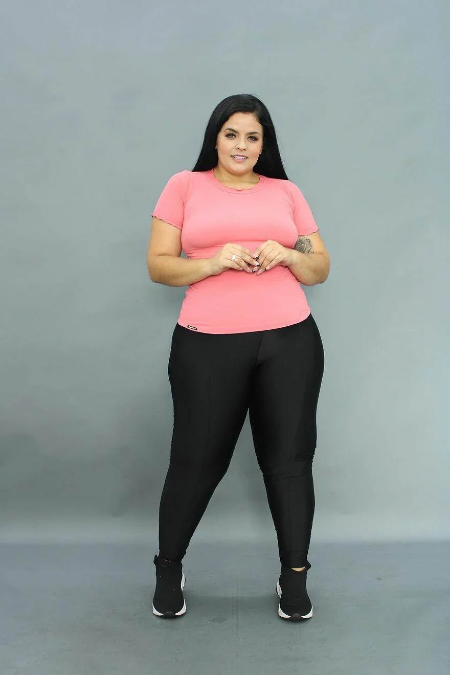 Calça Legging com Cós Alto Cirrê Plus Leon - Leon Elegance