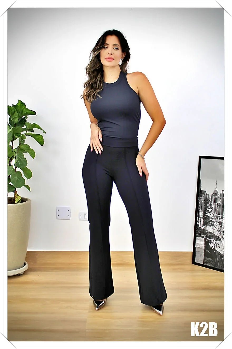 Calça Legging Flare Frilena Leon - Leon Elegance