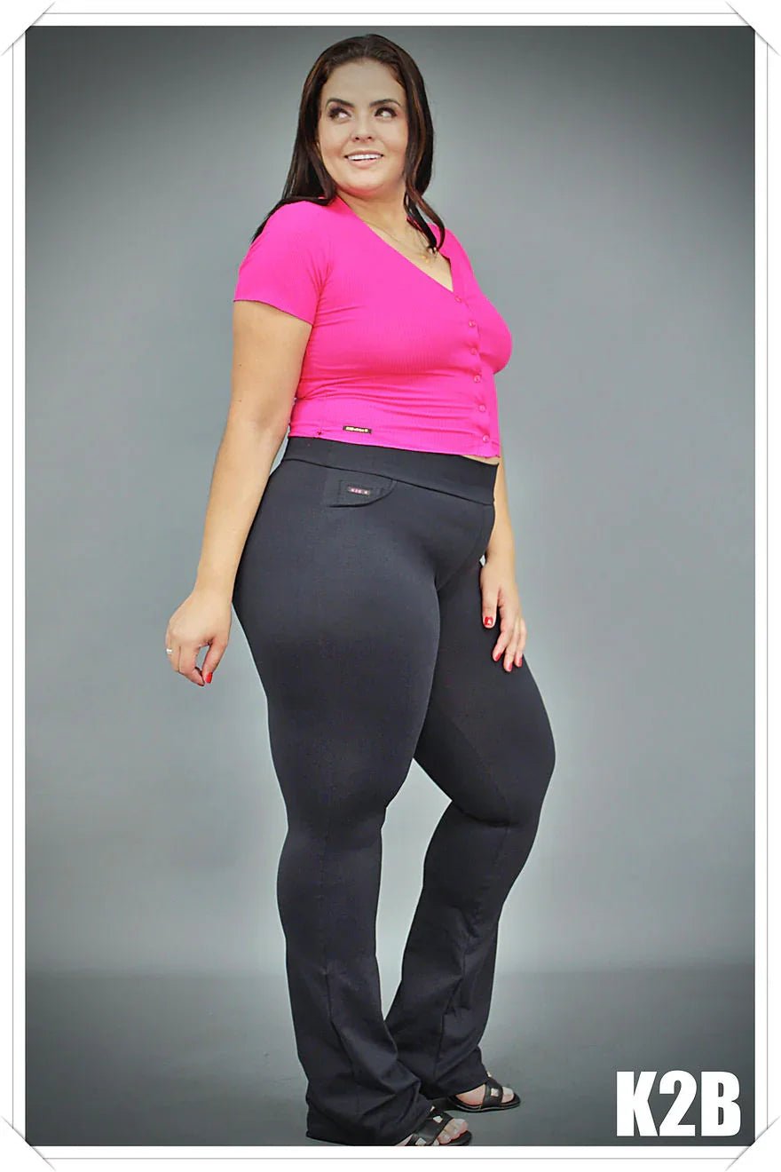 Calça Legging Flare Isa Leon - Leon Elegance