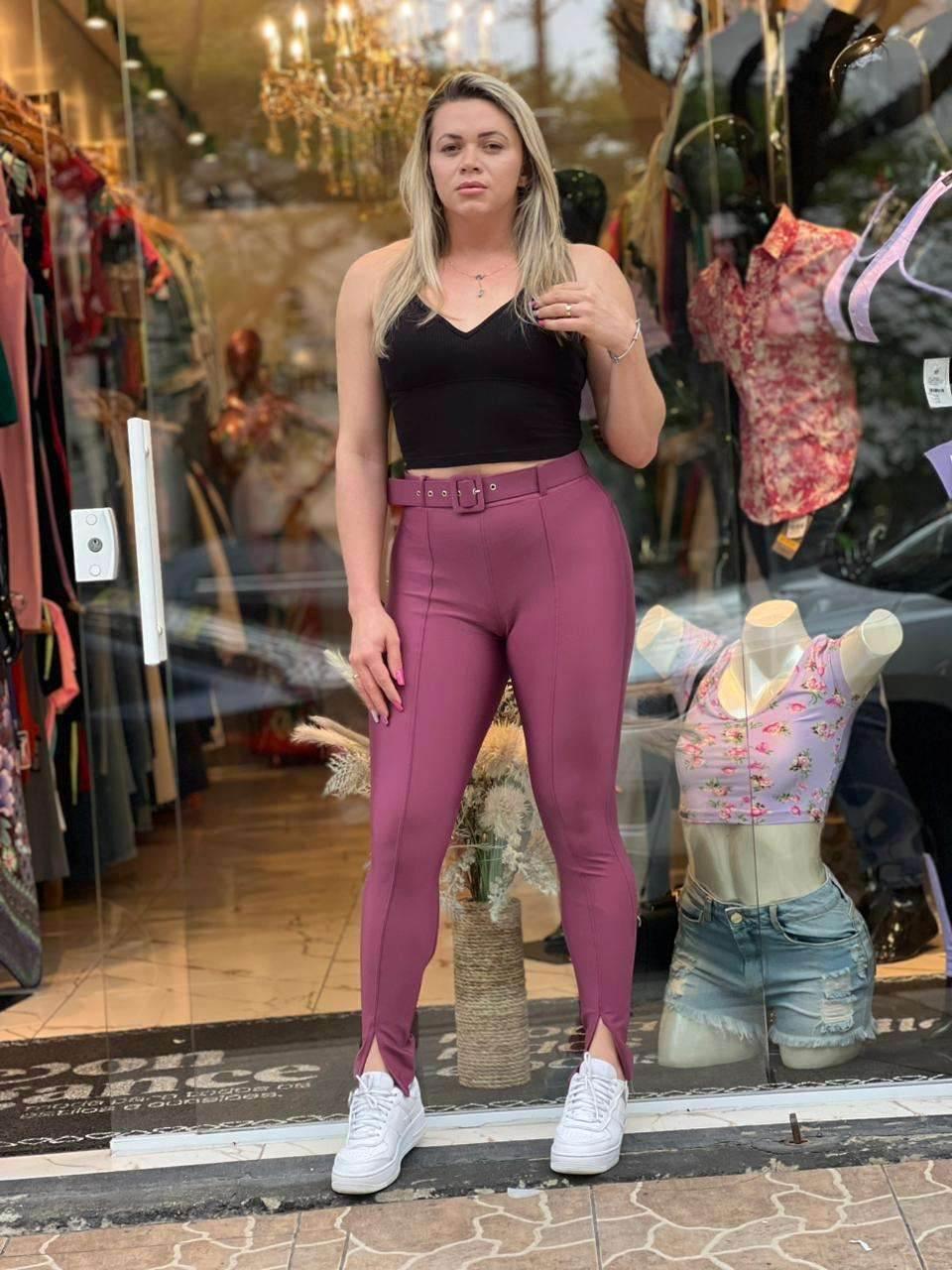 Calça Legging Montaria Cirrê Cinta Modela k2b - Leon Elegance