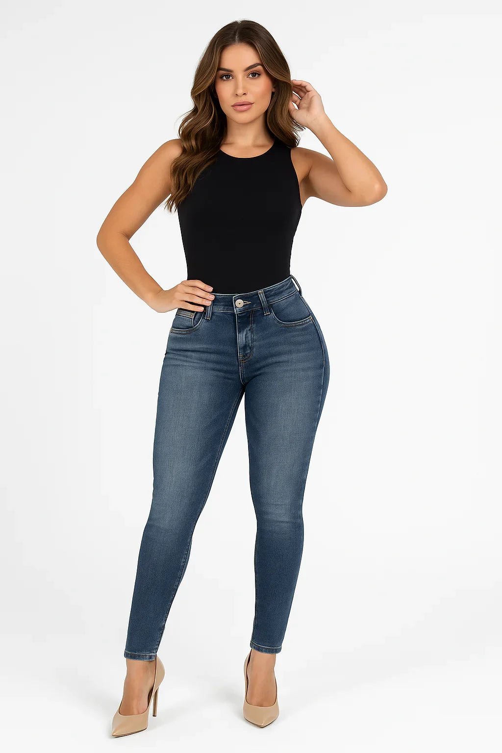 Calça Skinny Feminina Empório Pit Bull Azul Estonado - Leon Elegance