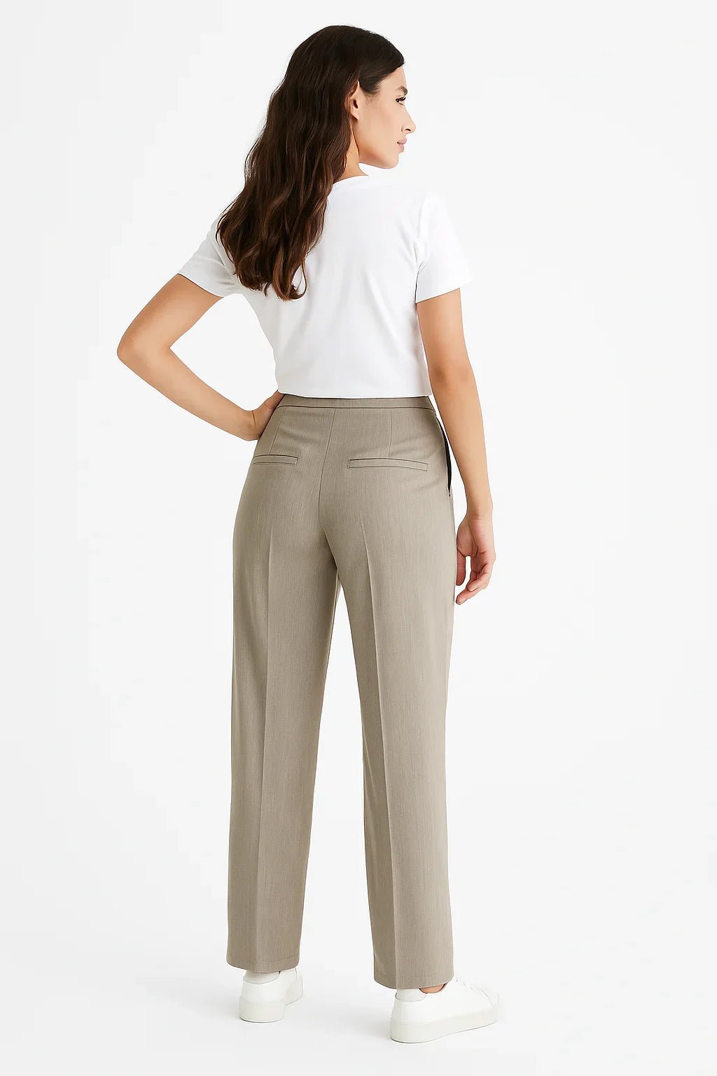 Calça Social Alfaiataria Cinza Klepton Feminina - Leon Elegance