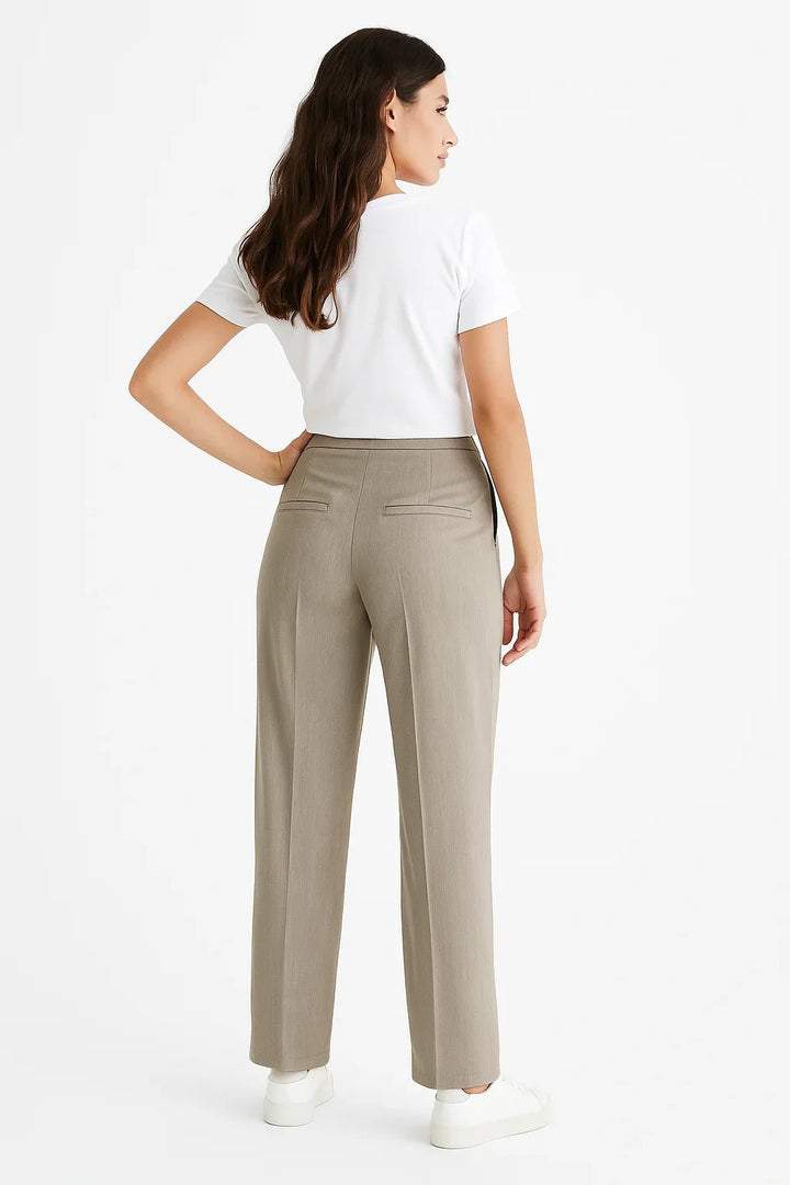 Calça Social Alfaiataria Cinza Klepton Feminina - Leon Elegance