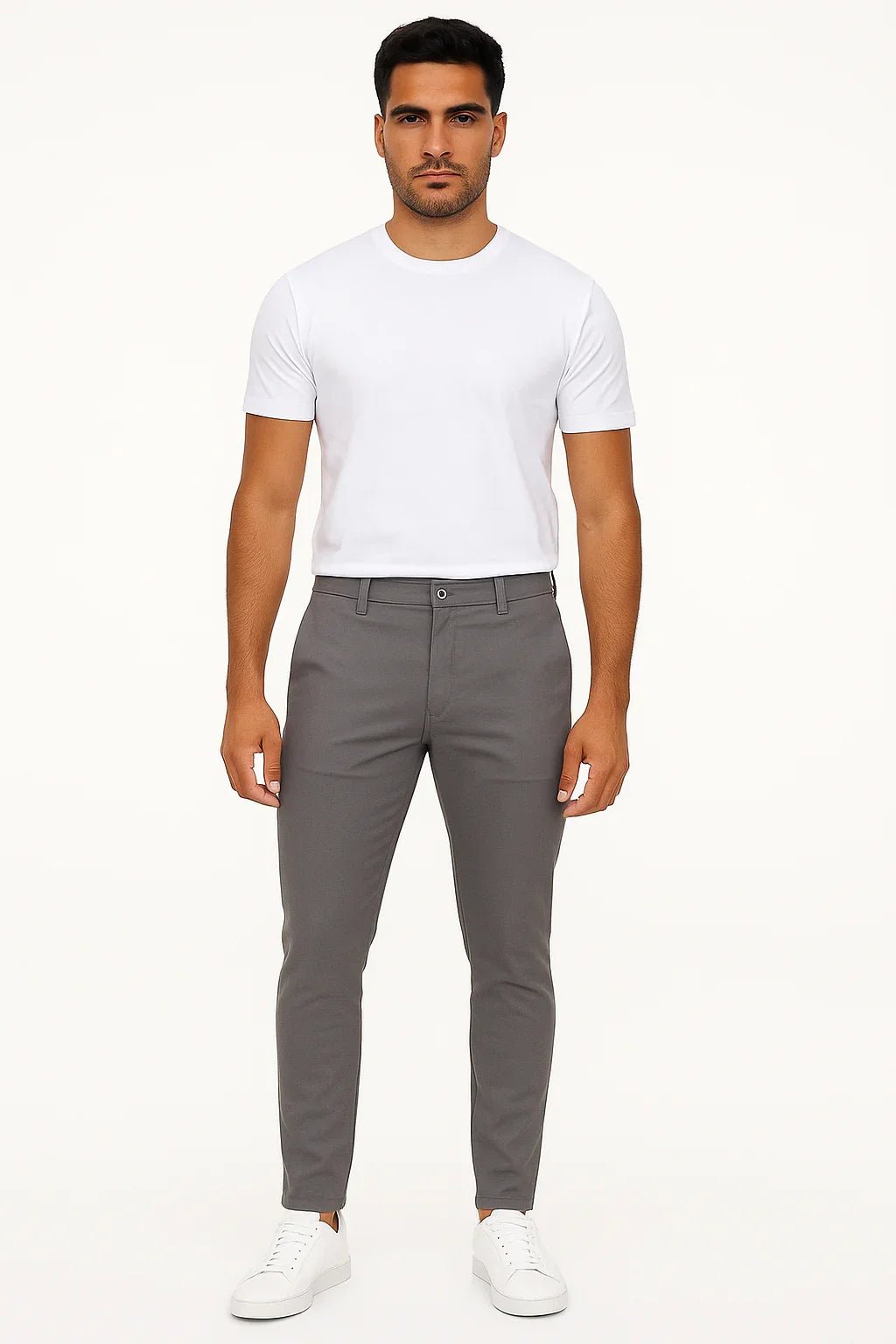 Calça Social Masculina Cinza - Leon Elegance