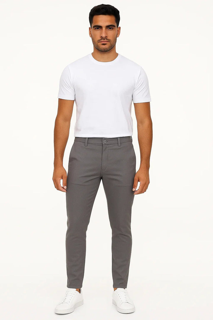 Calça Social Masculina Cinza - Leon Elegance