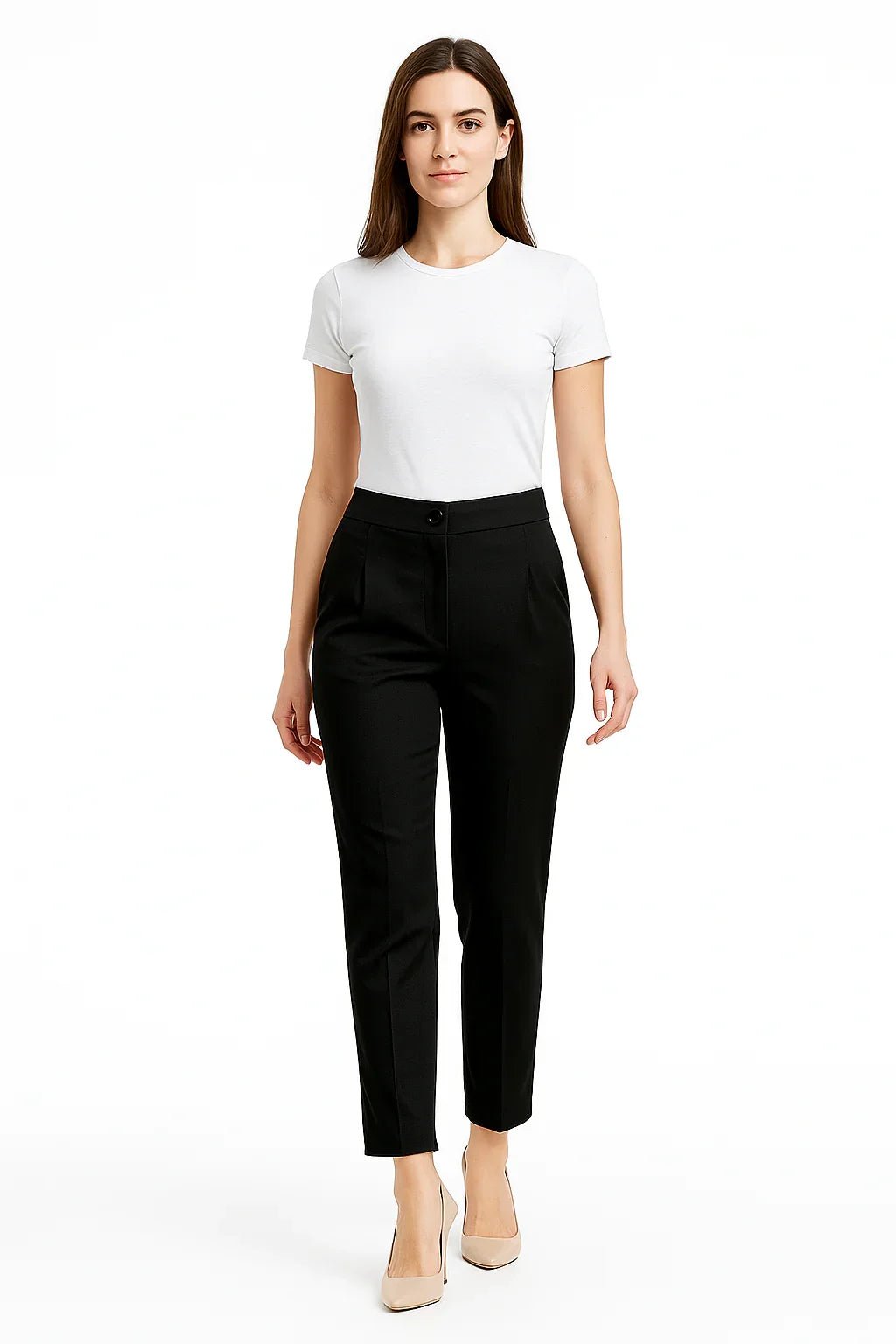 Calça Social Preta Feminina treluna - Leon Elegance