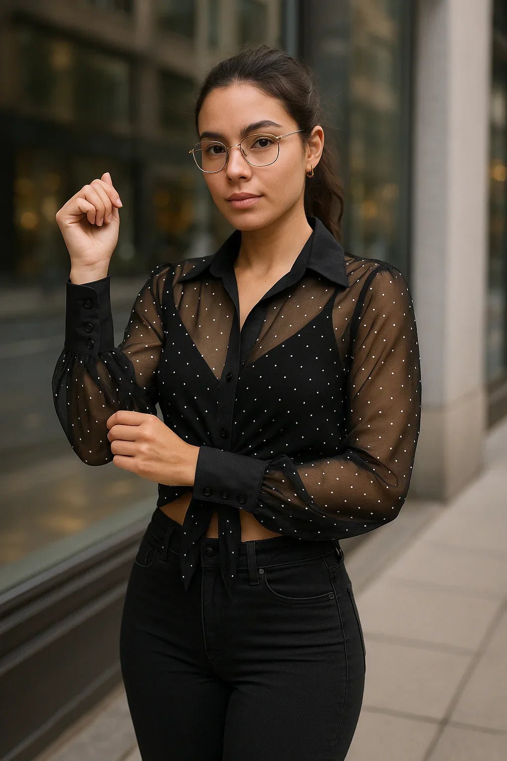 Camisa Cropped Nina Femme pit bull - Leon Elegance