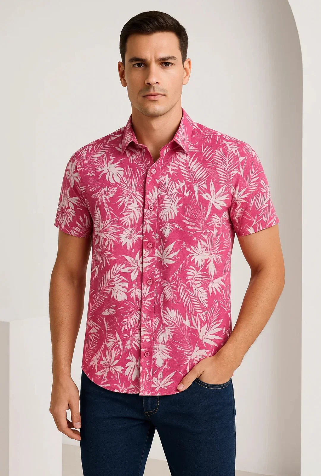 Camisa Estampada Tricoline Leon - Leon Elegance