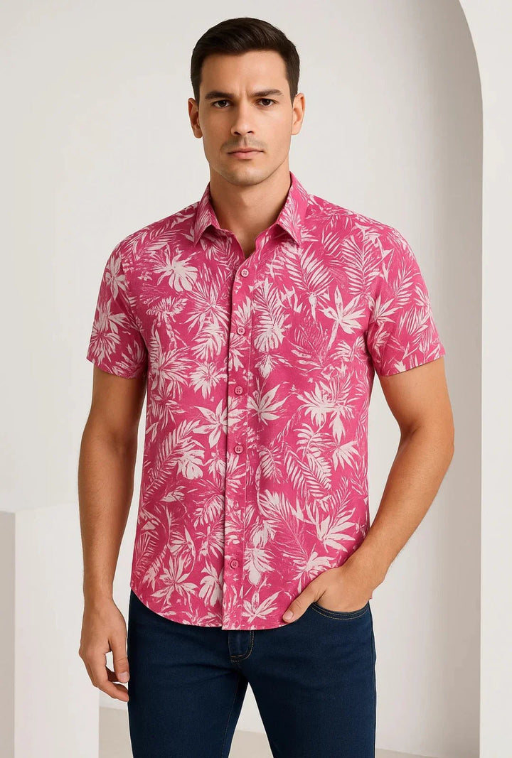 Camisa Estampada Tricoline Leon - Leon Elegance