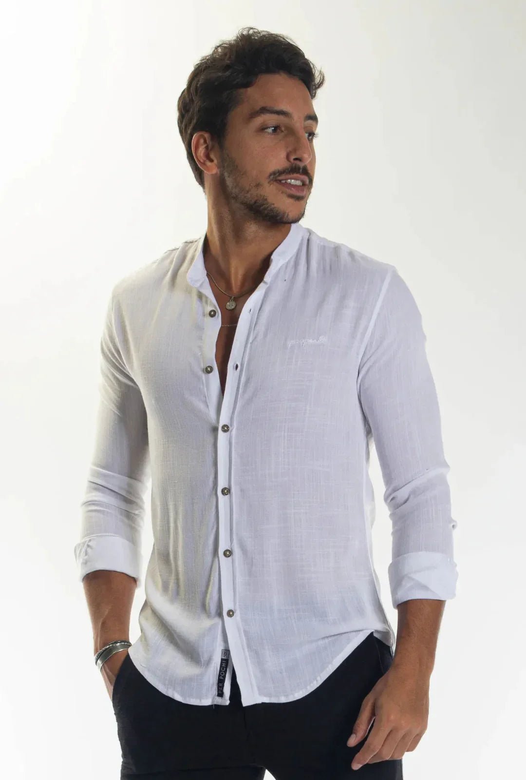 Camisa Longa Dubai Gola Padre Leon - Leon Elegance