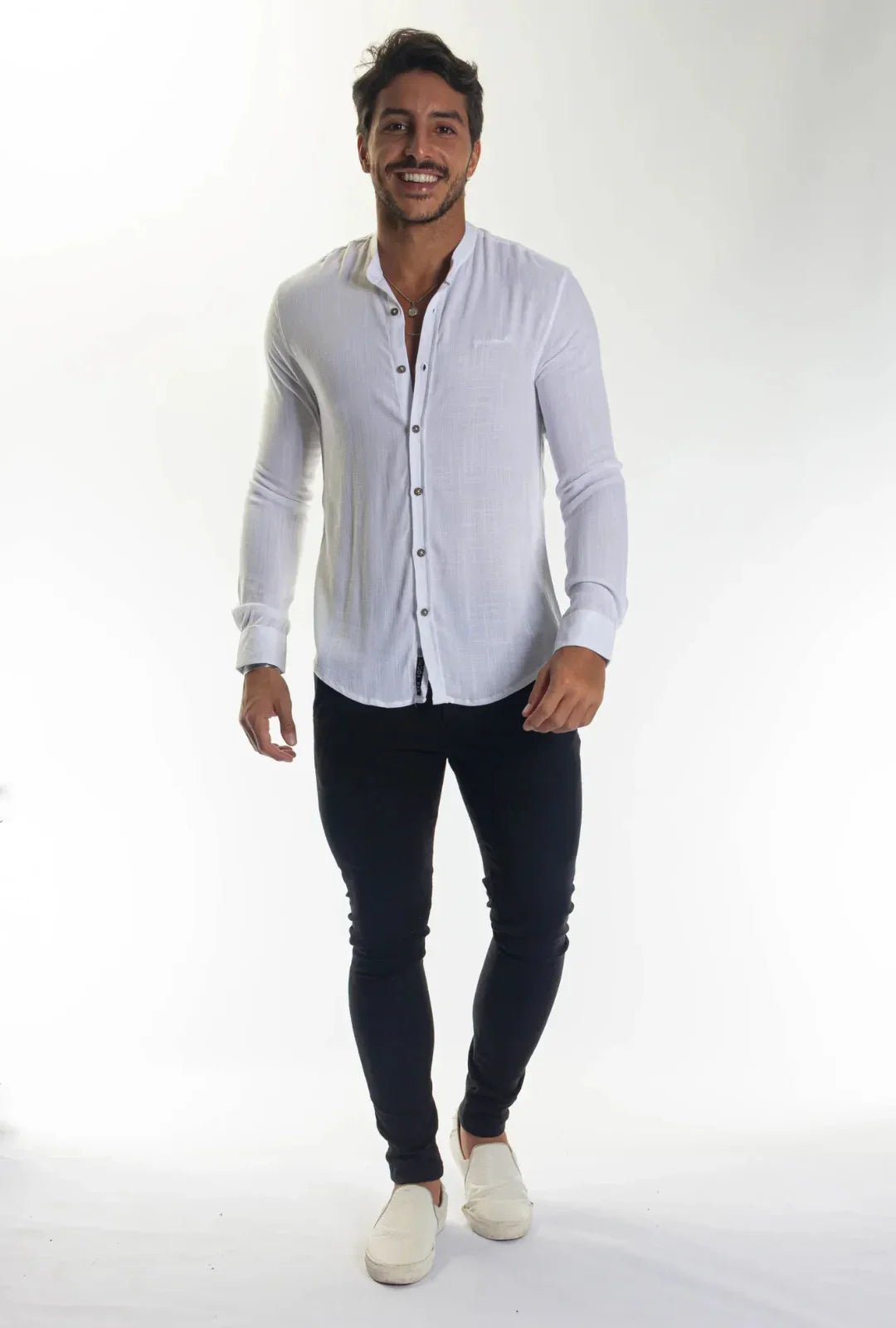 Camisa Longa Dubai Gola Padre Leon - Leon Elegance