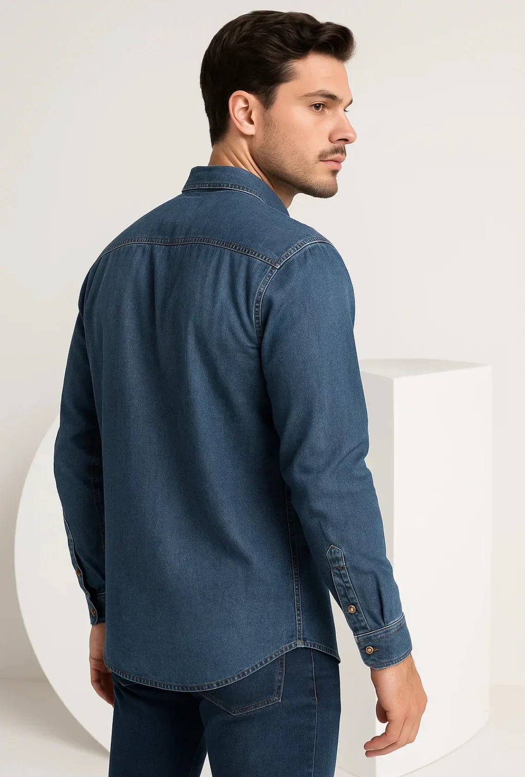Camisa Longa Jeans Leon - Leon Elegance