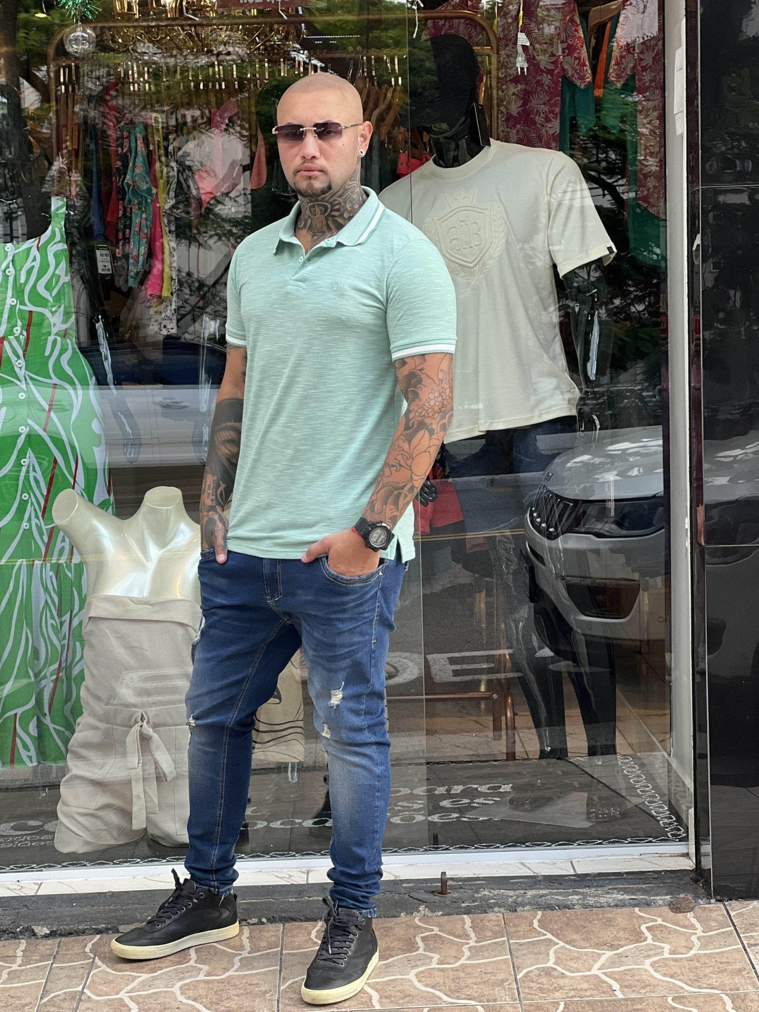 Camisa Polo Pique Mesclada Leon - Leon Elegance