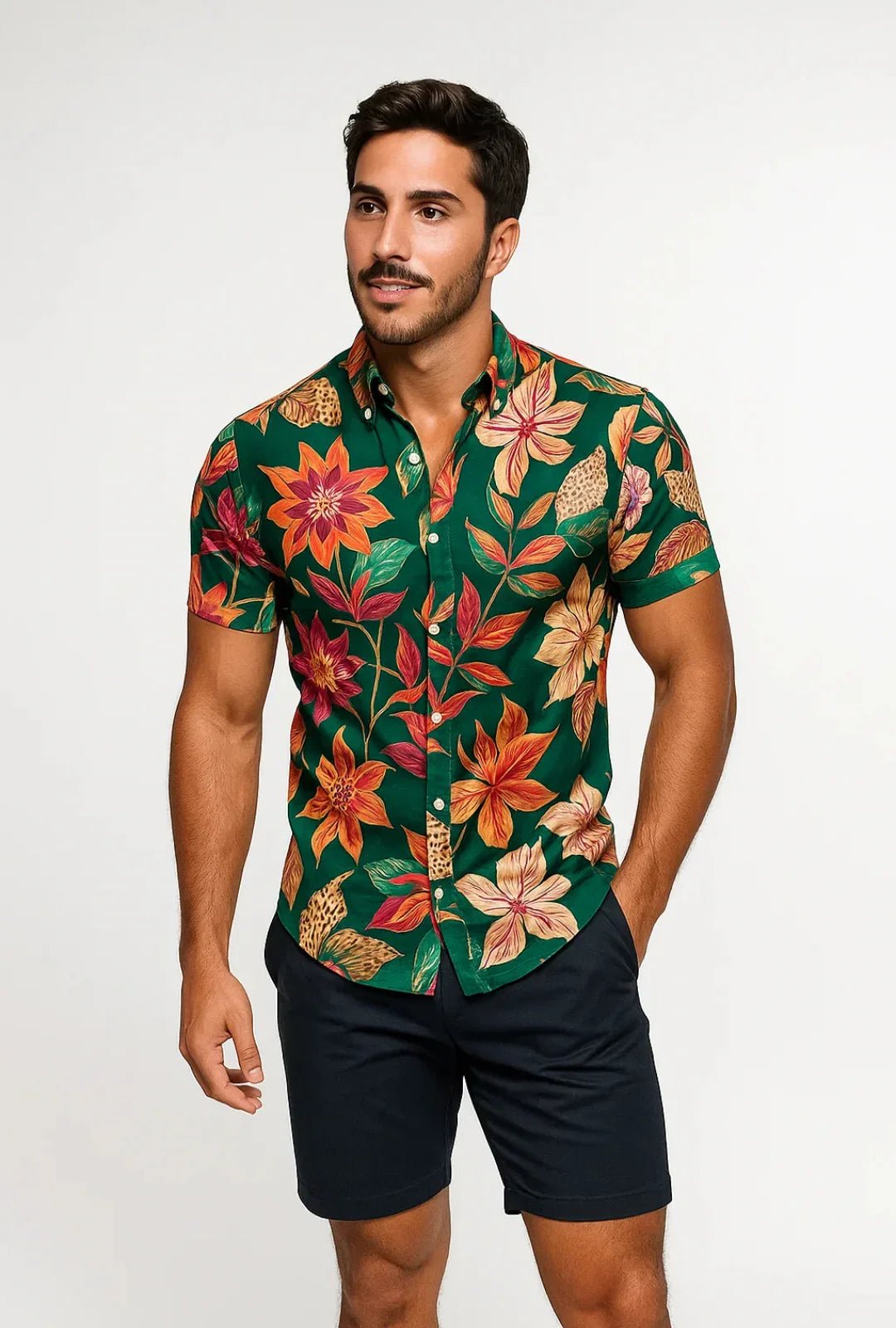 Camisa Tricoline Floral Leon - Leon Elegance