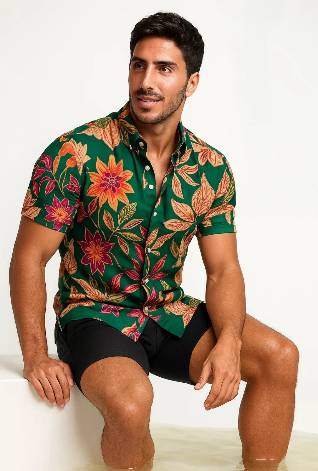 Camisa Tricoline Floral Leon - Leon Elegance