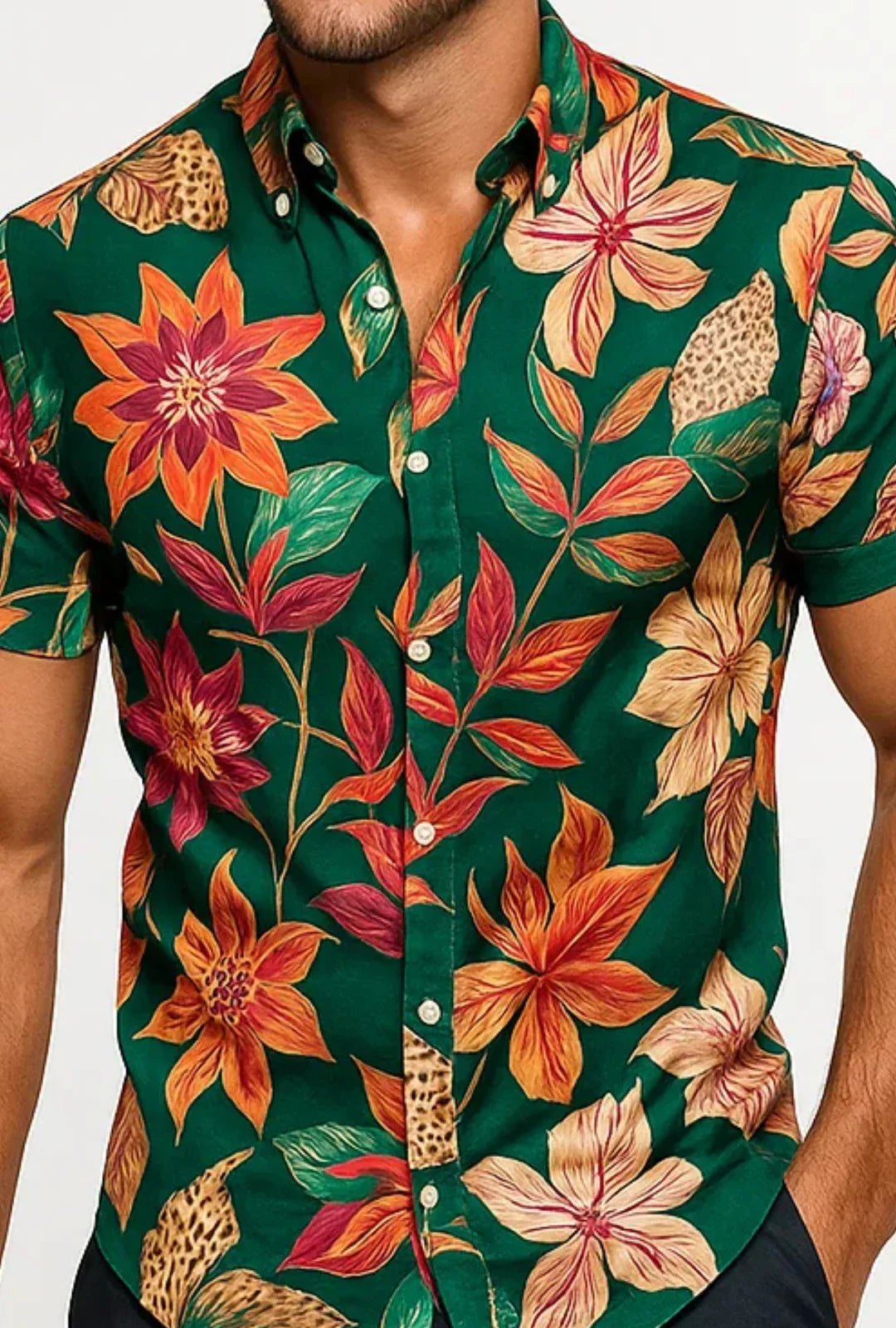 Camisa Tricoline Floral Leon - Leon Elegance
